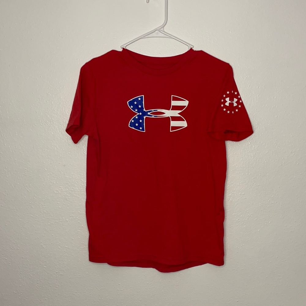 Boys Underarmour Freedom Star Stripes T-shirt